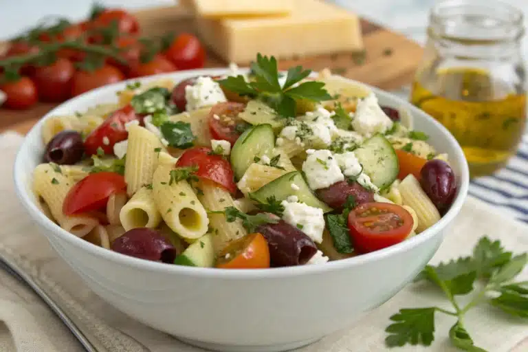 greek pasta salad featured image