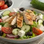 greek salad with chicken featured image
