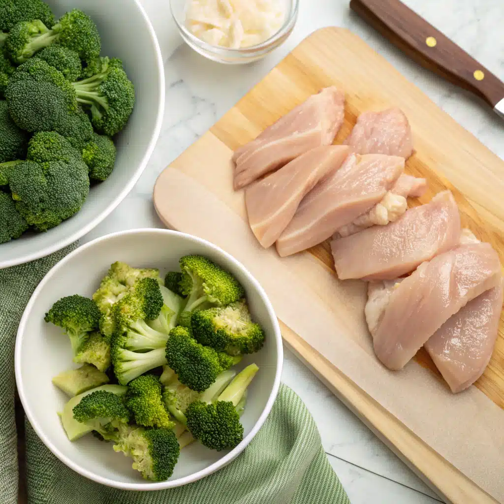 Grilled Chicken Broccoli Bowl First Step