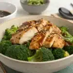 grilled chicken broccoli bowl featured image