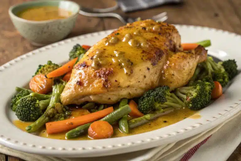 honey dijon baked chicken featured image