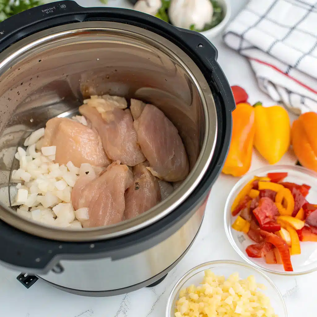 instant pot shredded chicken First Step