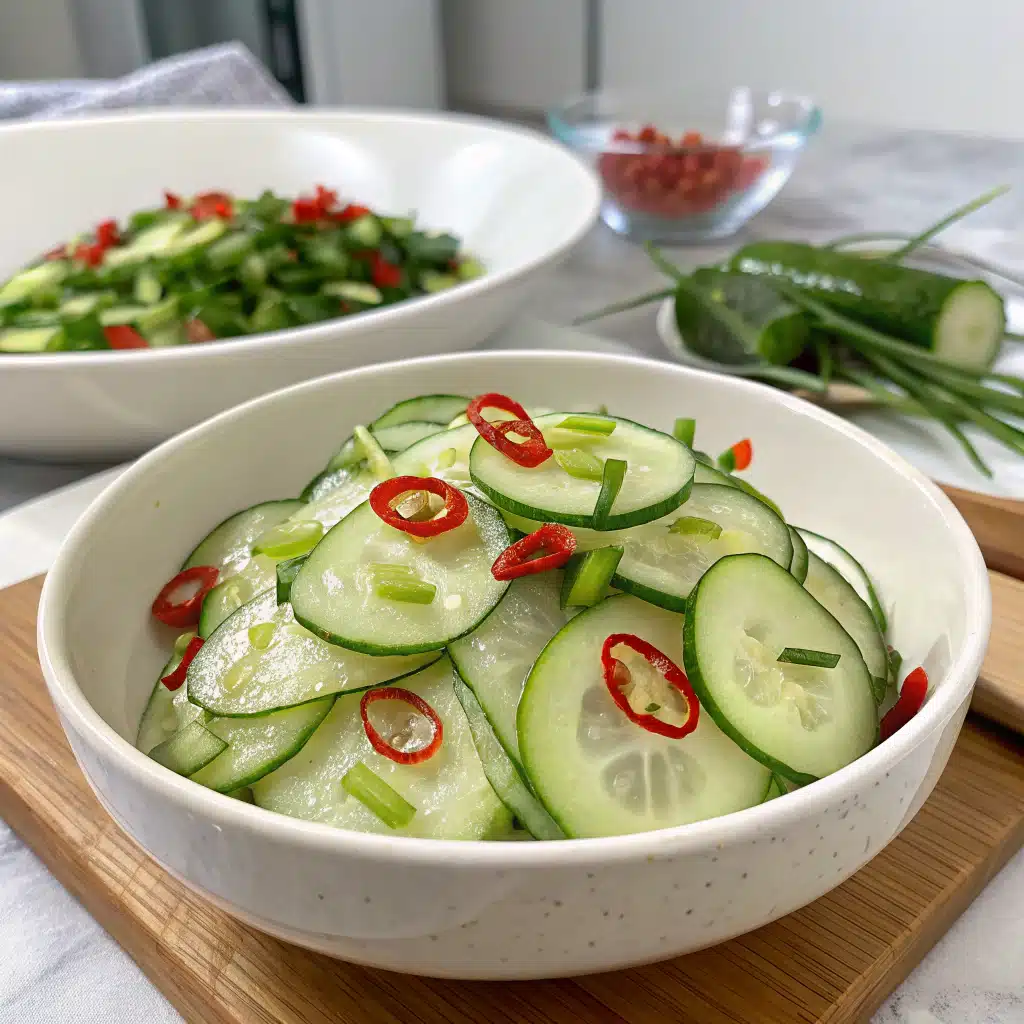 Korean cucumber salad serving suggestion