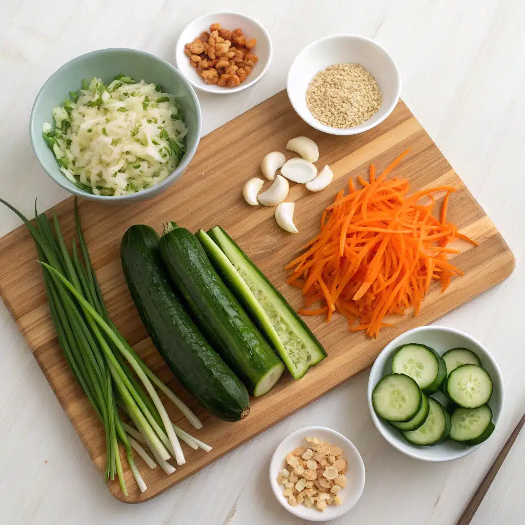 Korean cucumber salad ingredients