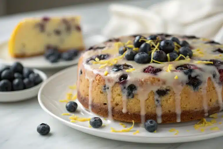 lemon blueberry cake featured image