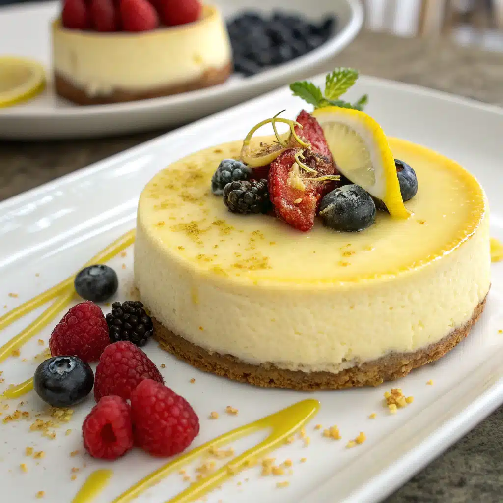 lemon cheesecake Serving