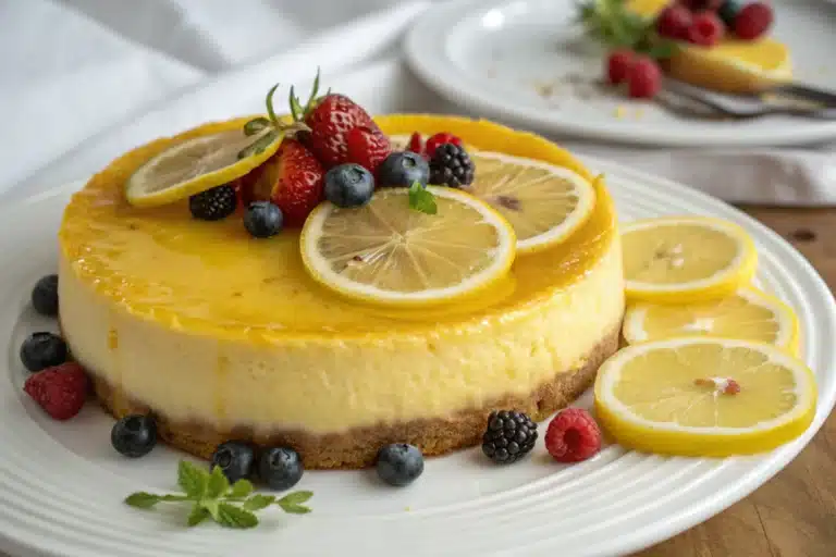 lemon cheesecake featured image