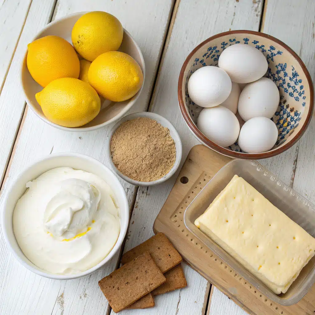 lemon cheesecake ingredients