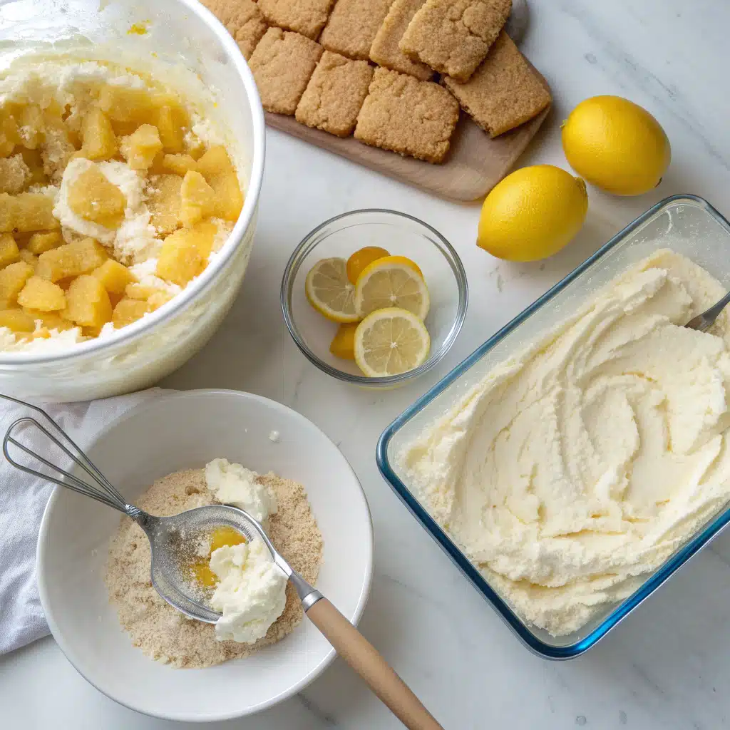 lemon cream cheese dump cake First Step