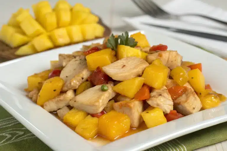 mango pineapple chicken featured image