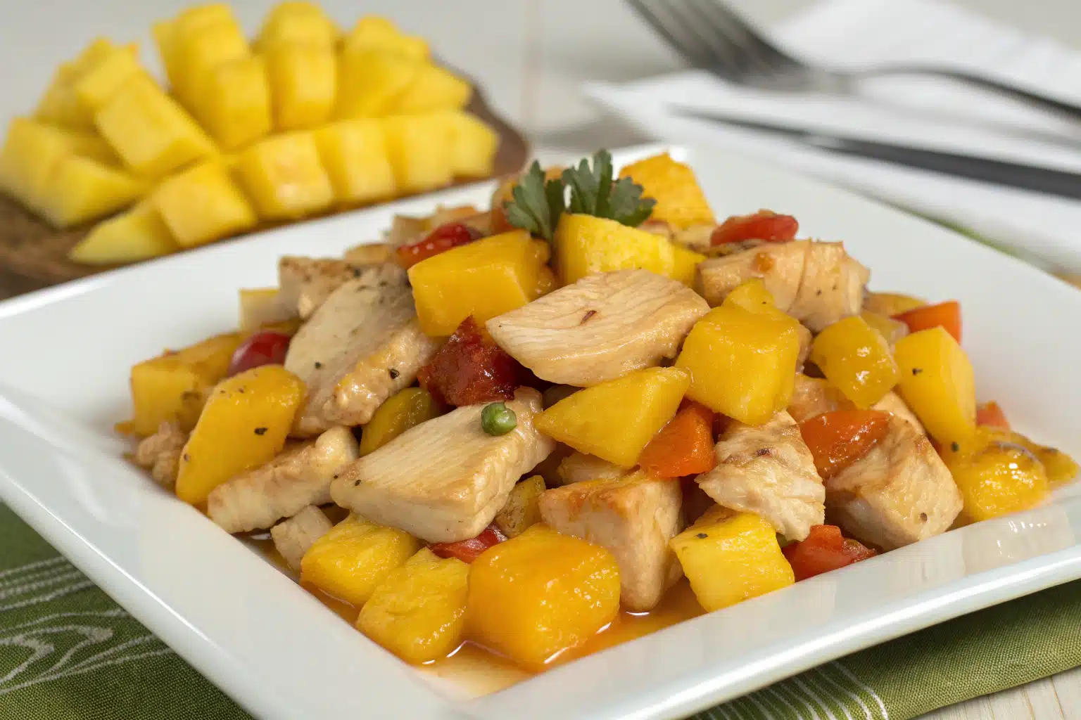 mango pineapple chicken featured image