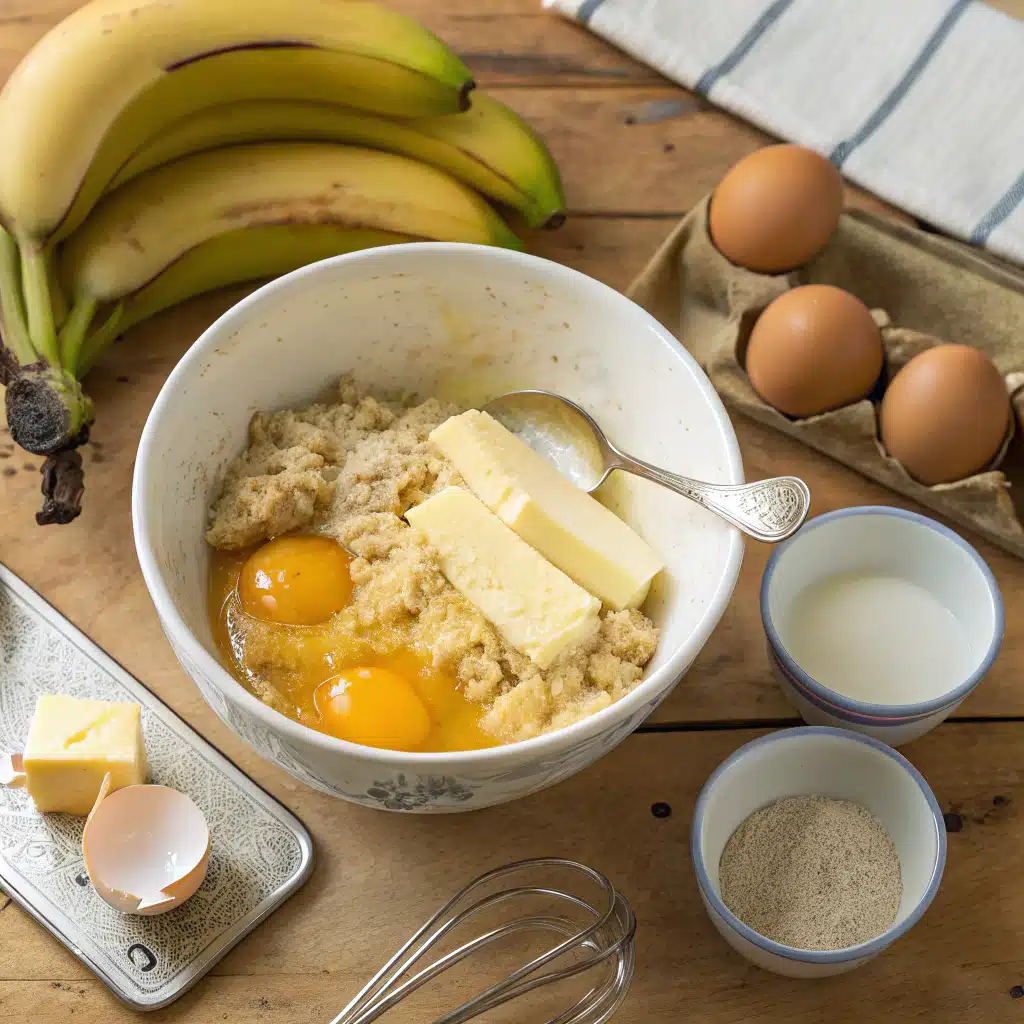 moist banana bread First Step