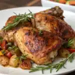 oven roasted chicken thighs featured image