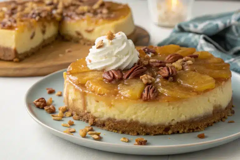 pineapple upside-down cheesecake featured image