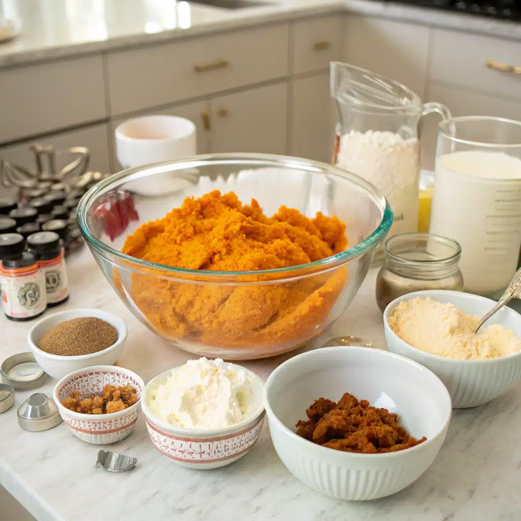 Pumpkin cheesecake First Step