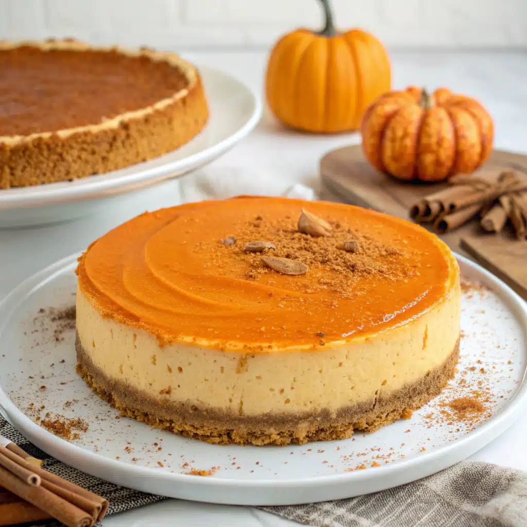 Pumpkin cheesecake Serving
