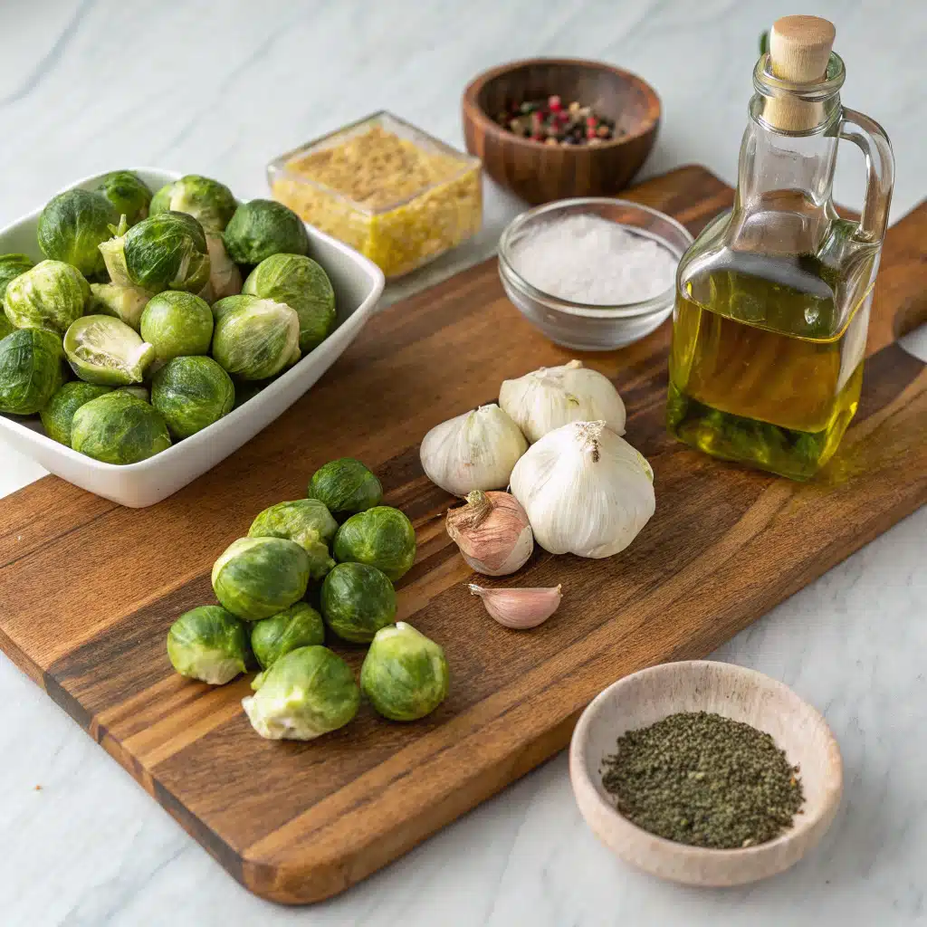 Roasted brussel sprouts ingredients