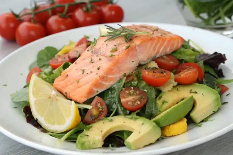 salmon salad featured image