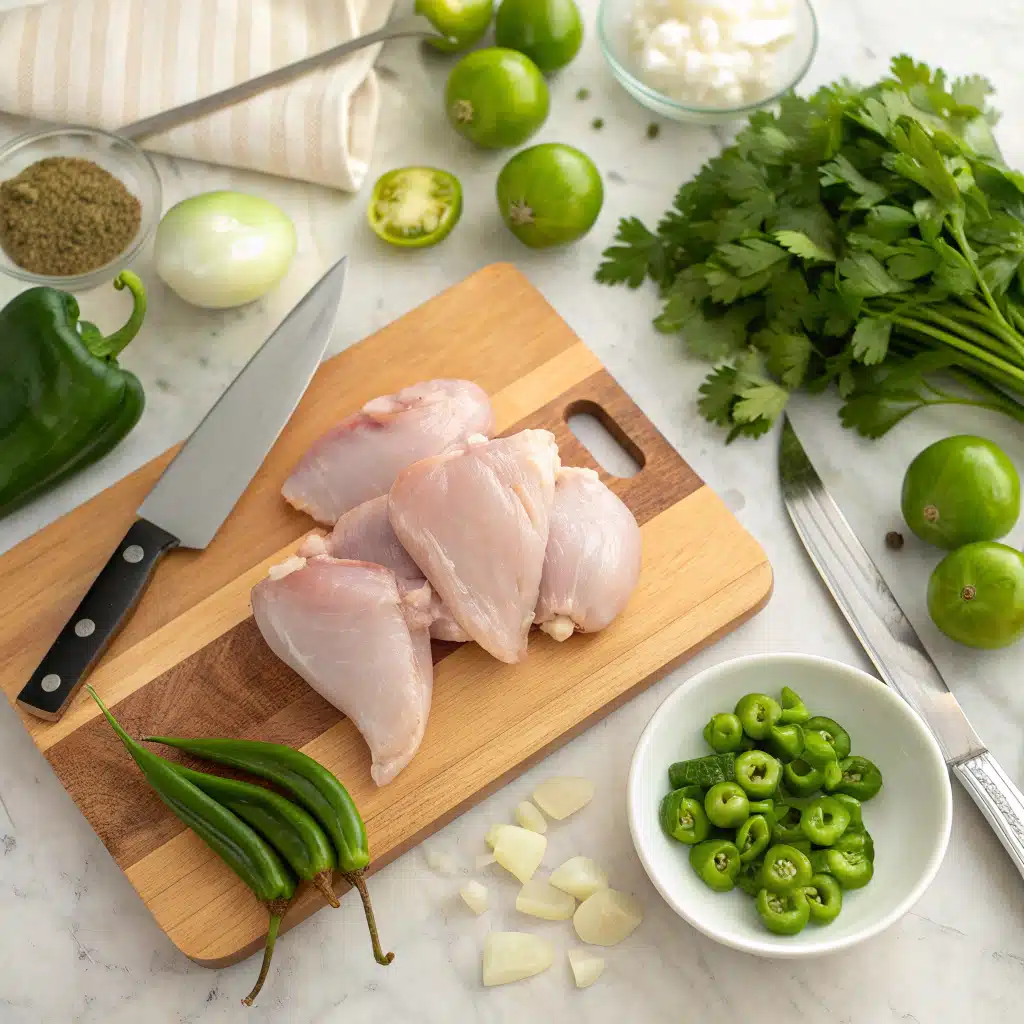 Salsa Verde Chicken First Step