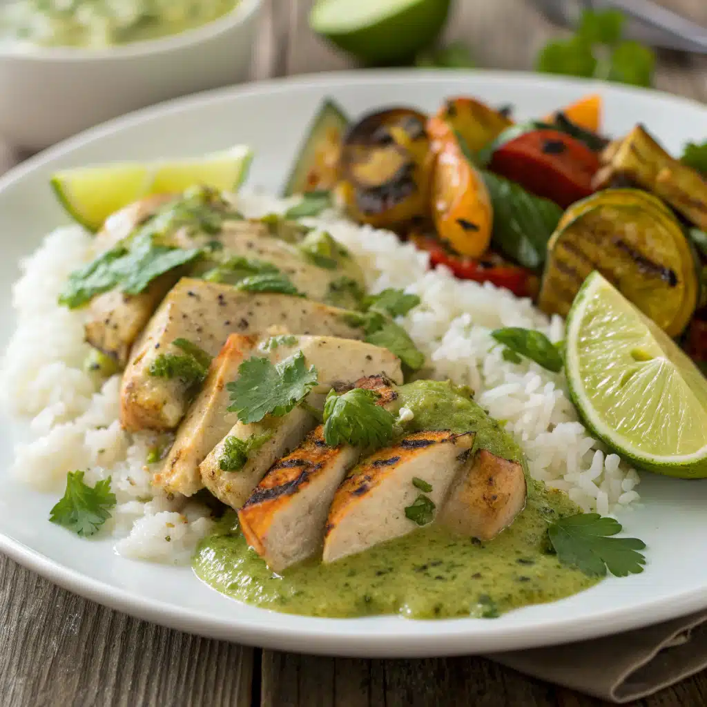 Salsa Verde Chicken Serving