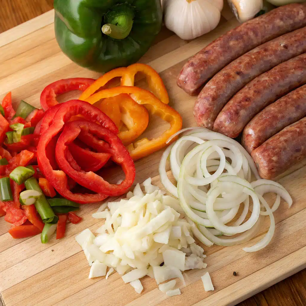 sausage and peppers ingredients