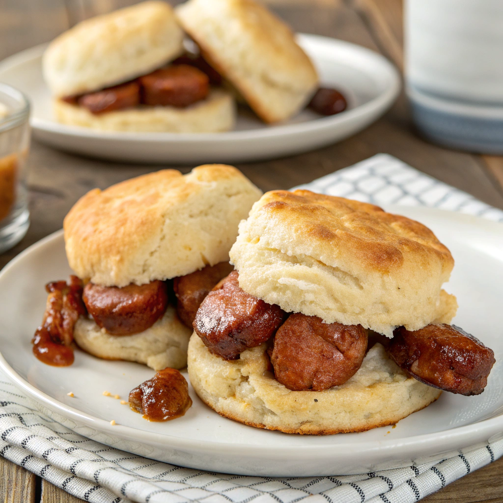Sausage biscuits Serving