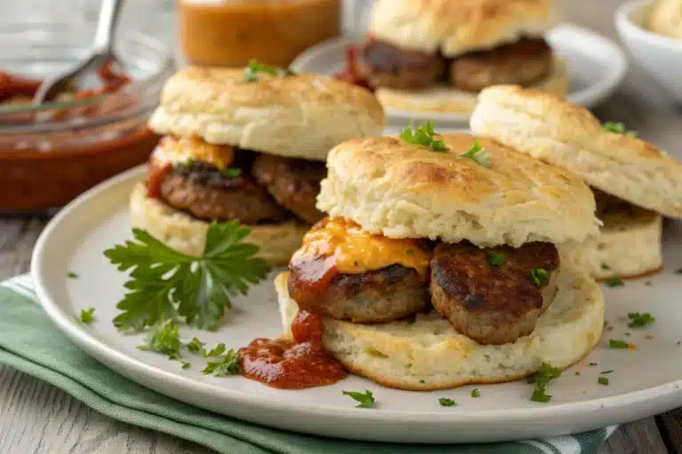 sausage breakfast biscuits featured image