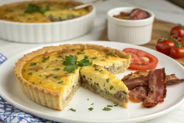 sausage breakfast quiche featured image
