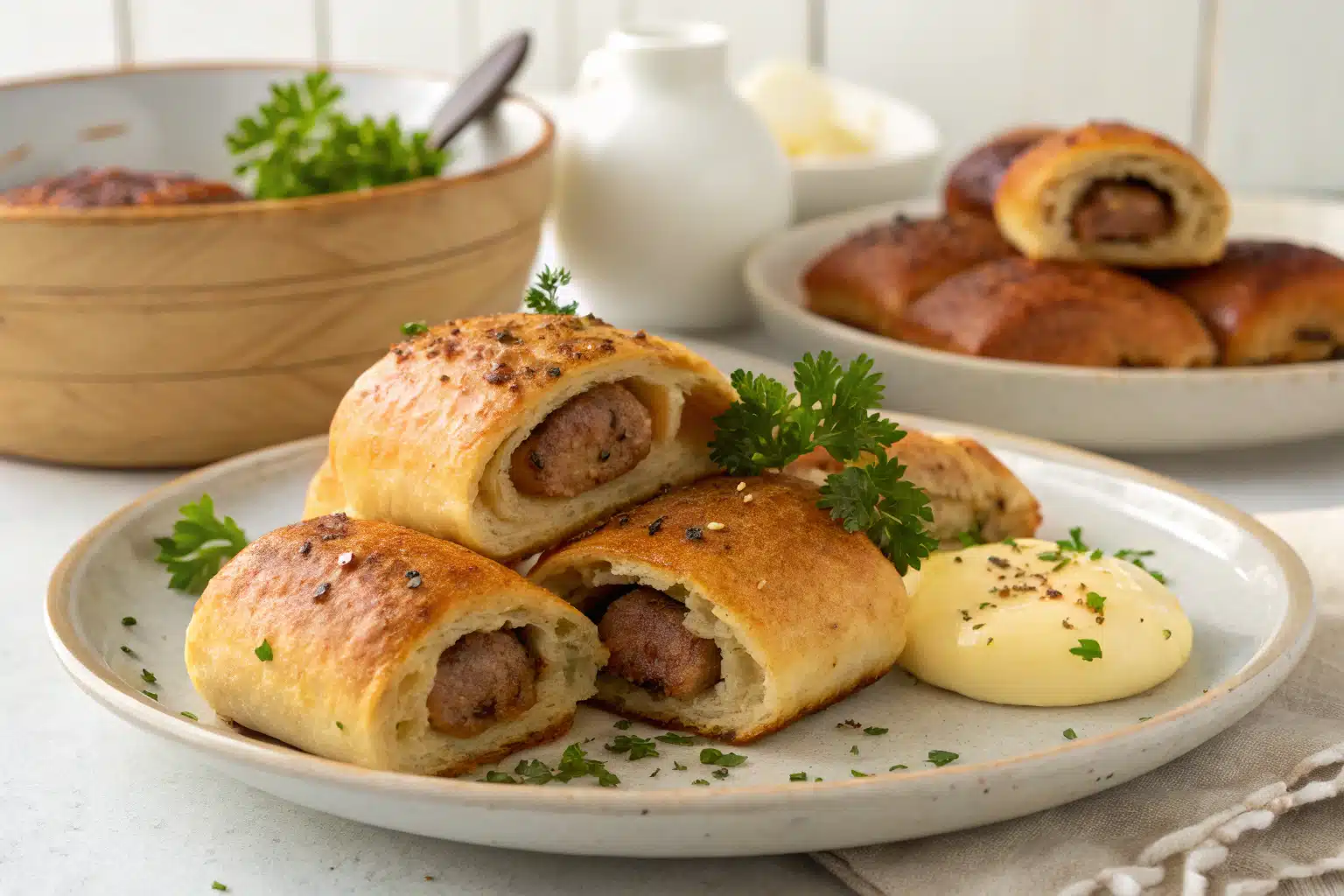 sausage breakfast rolls featured image