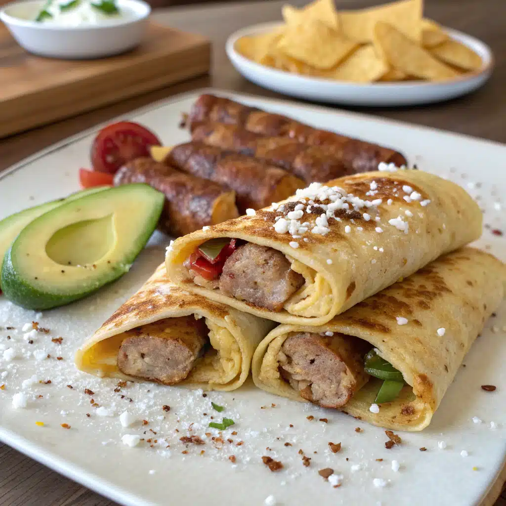 sausage breakfast wraps Serving