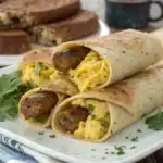 sausage breakfast wraps featured image