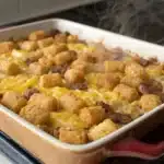 sausage tater tot breakfast casserole featured image