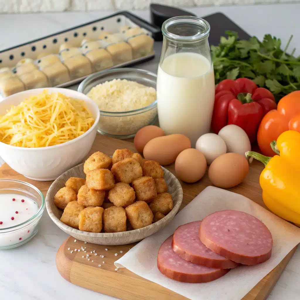 Sausage tater tot breakfast casserole ingredients