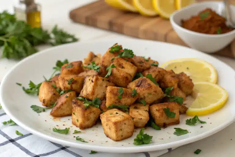 sautéed chicken cubes featured image