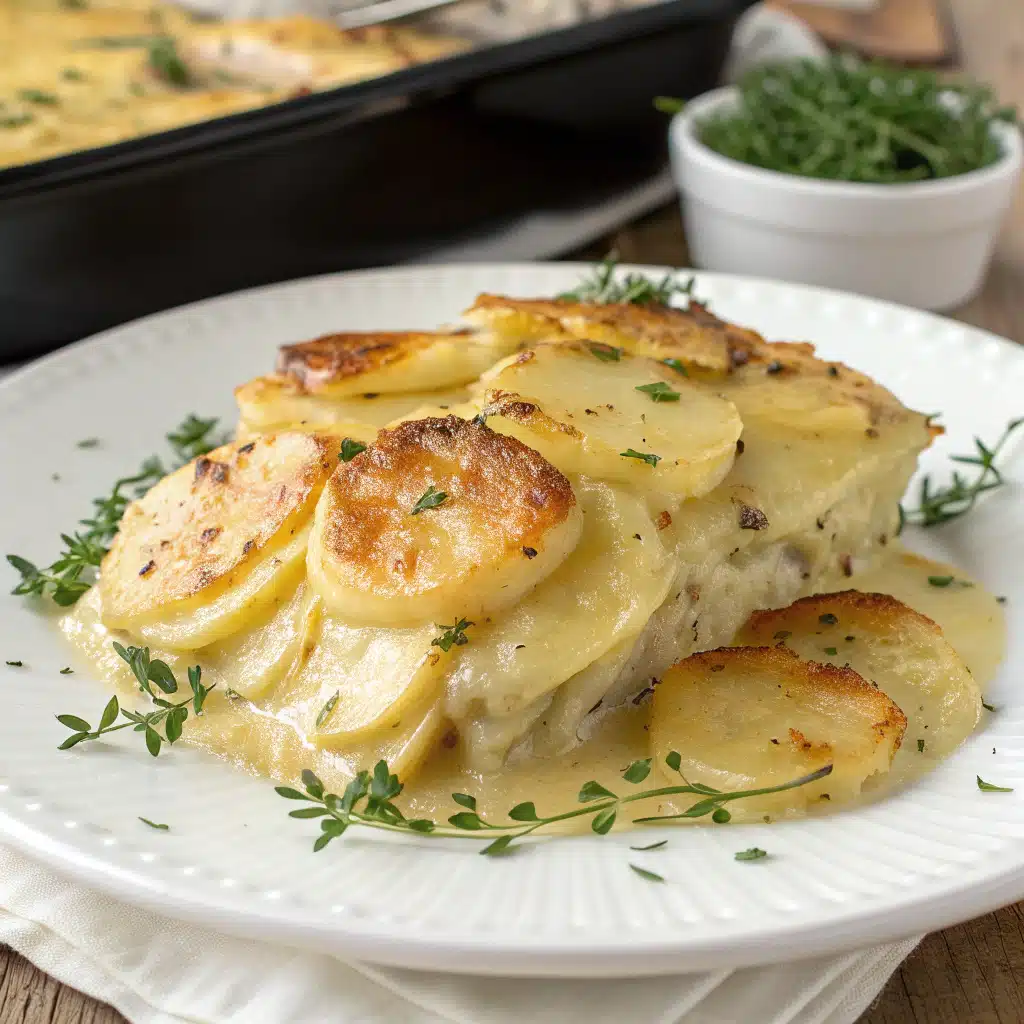 scalloped potatoes Serving