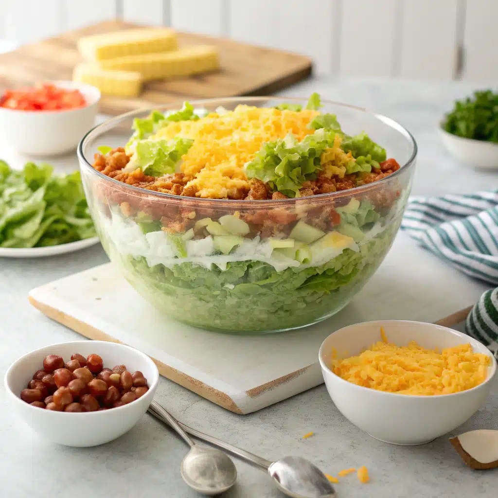 seven layer salad First Step