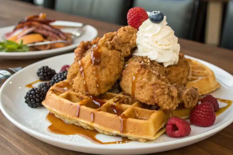 southern fried chicken and waffles featured image
