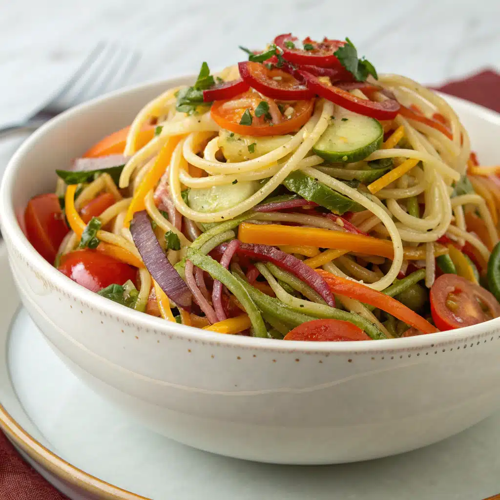 spaghetti pasta salad Serving