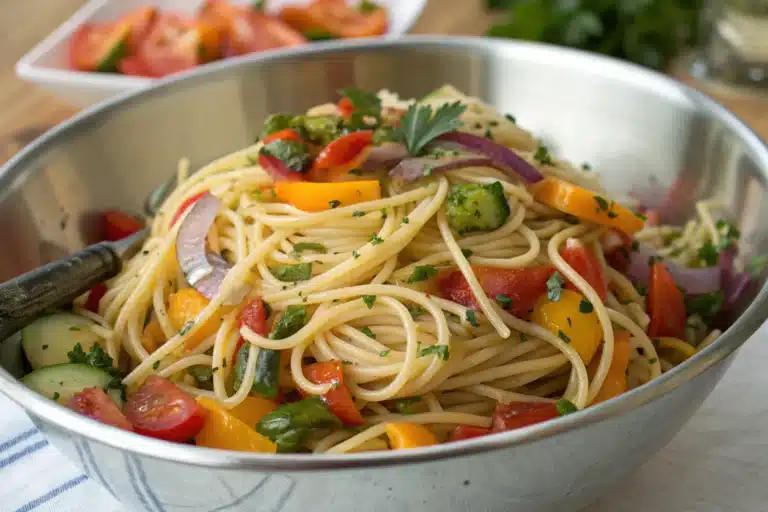spaghetti pasta salad featured image