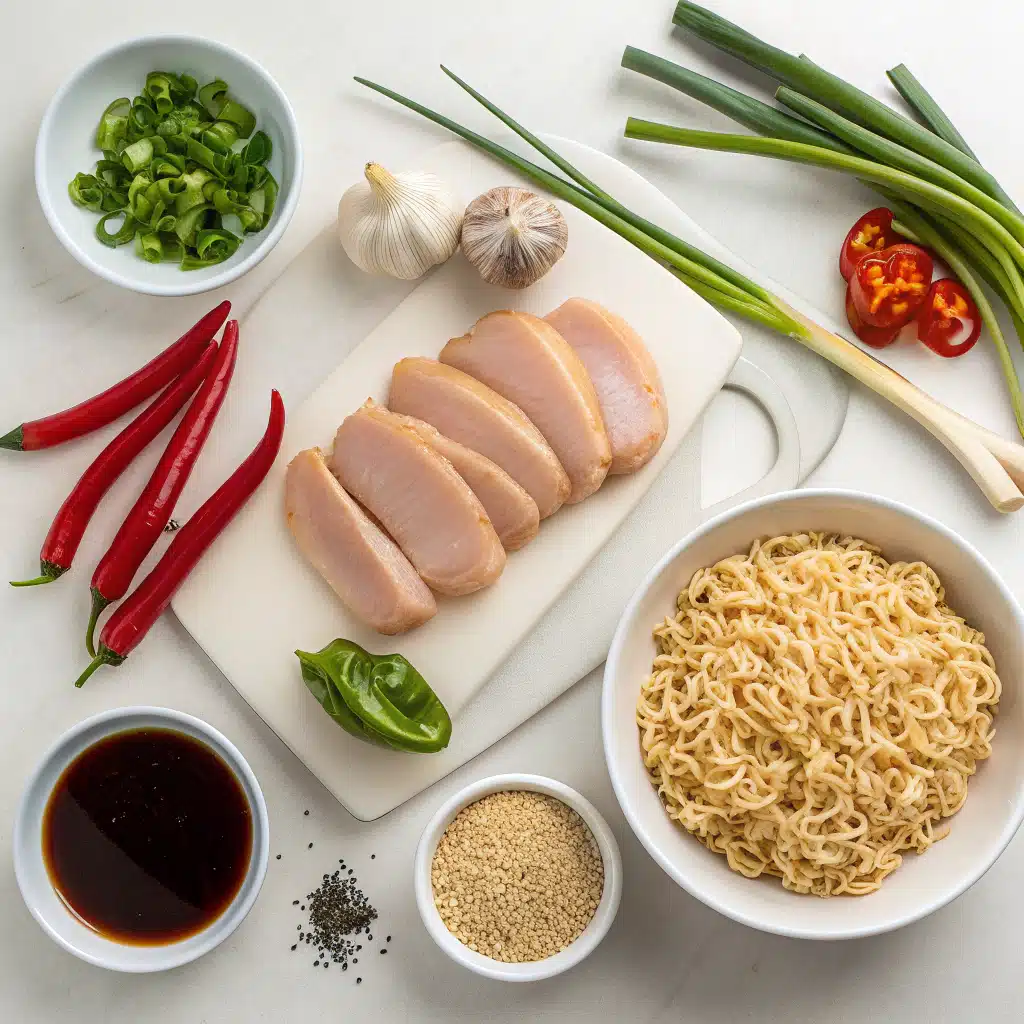 spicy chicken ramen ingredients