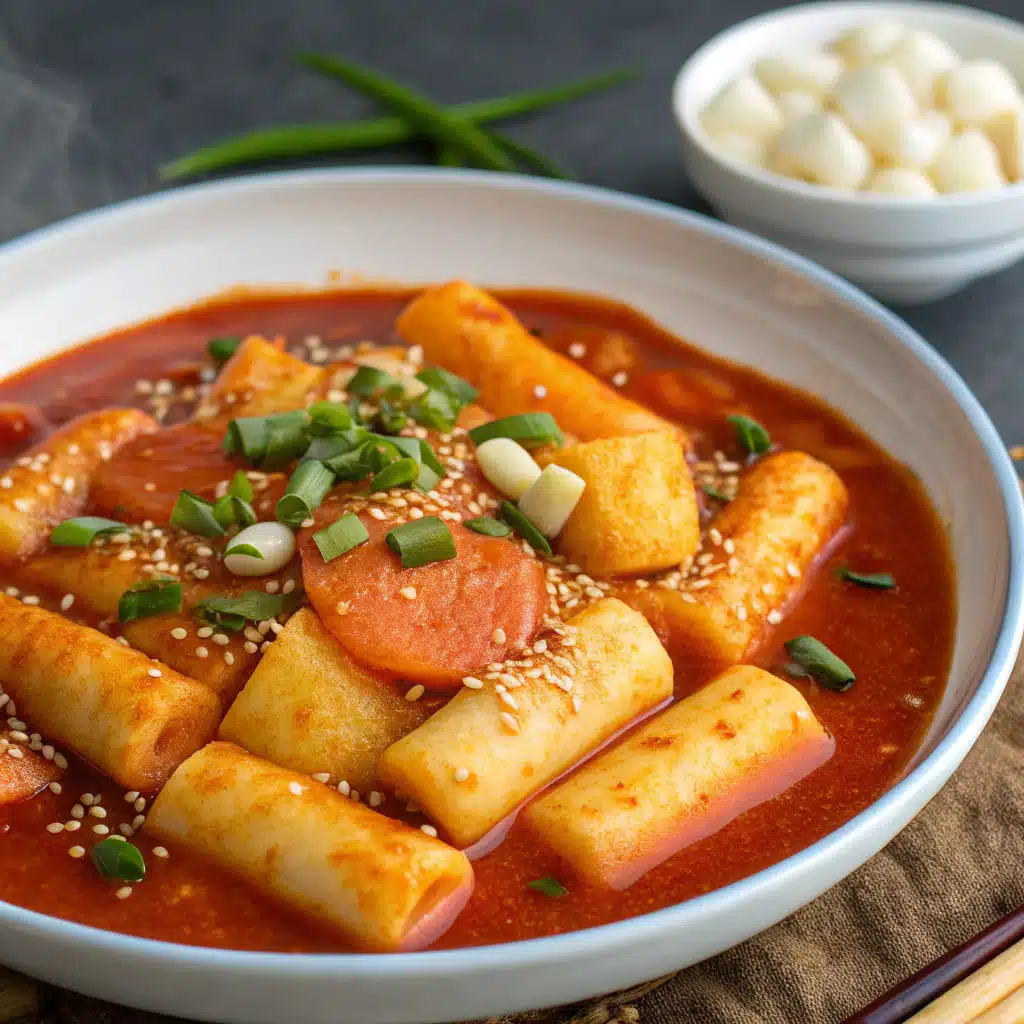 Spicy Korean Tteokbokki Serving