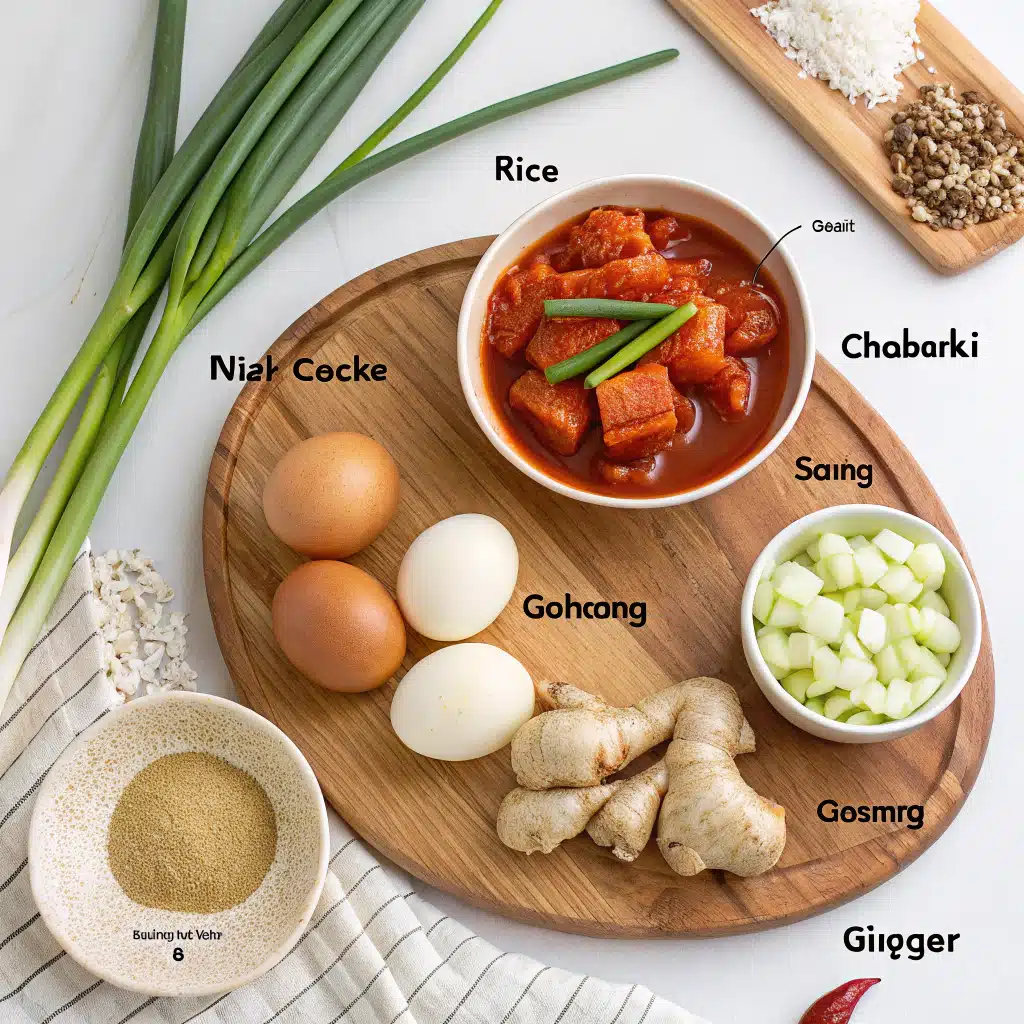 Spicy Korean Tteokbokki Ingredients
