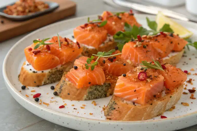 spicy salmon bites featured image