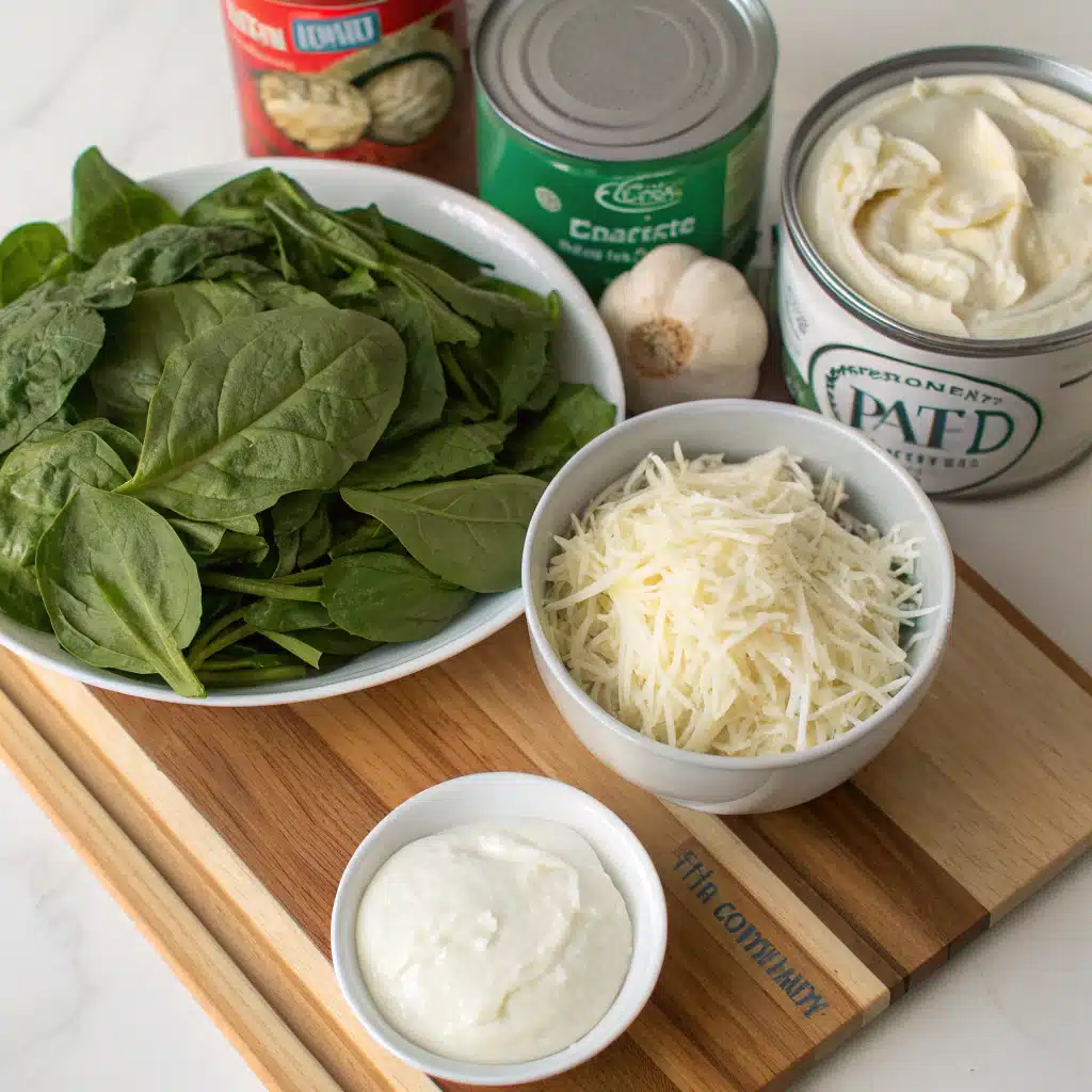 spinach artichoke dip ingredients