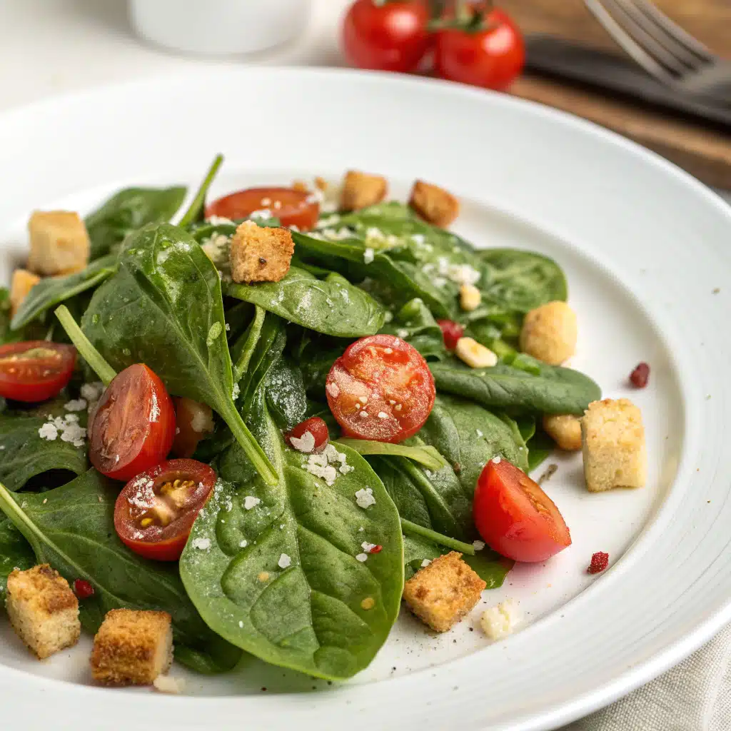 spinach salad Serving