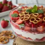 strawberry pretzel salad featured image