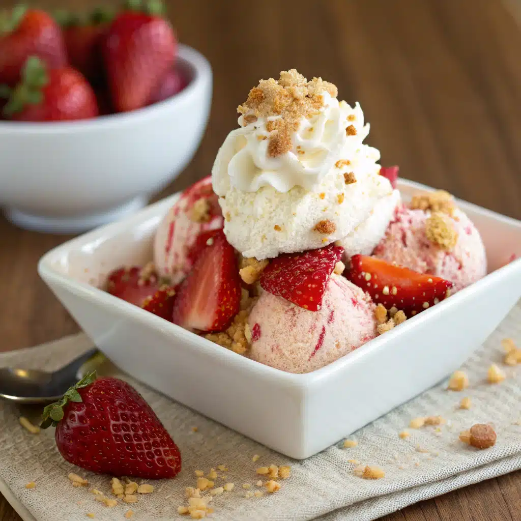 strawberry shortcake ice cream Serving