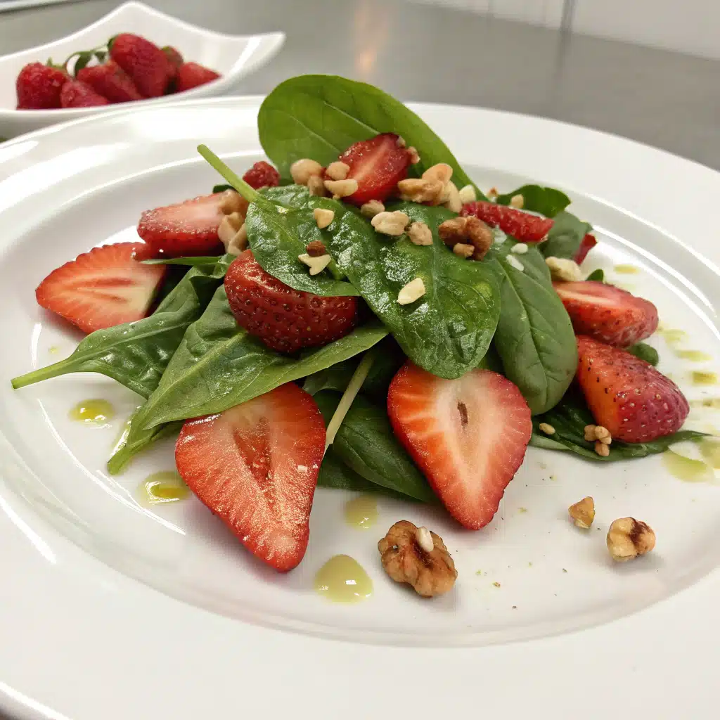 strawberry spinach salad Serving