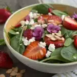 strawberry spinach salad featured image