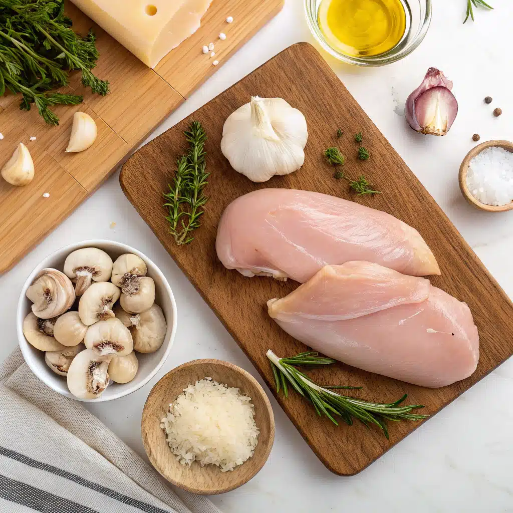 Stuffed chicken breast with mushrooms ingredients